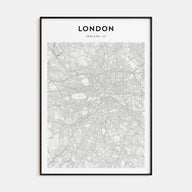 London Map Portrait Poster