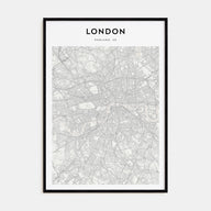London Map Portrait Poster