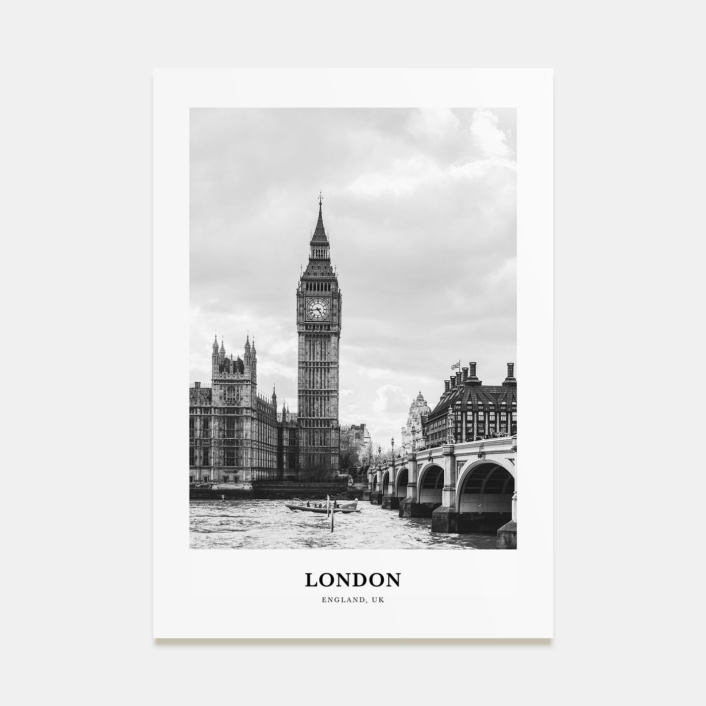London Portrait B&W No 1 Poster