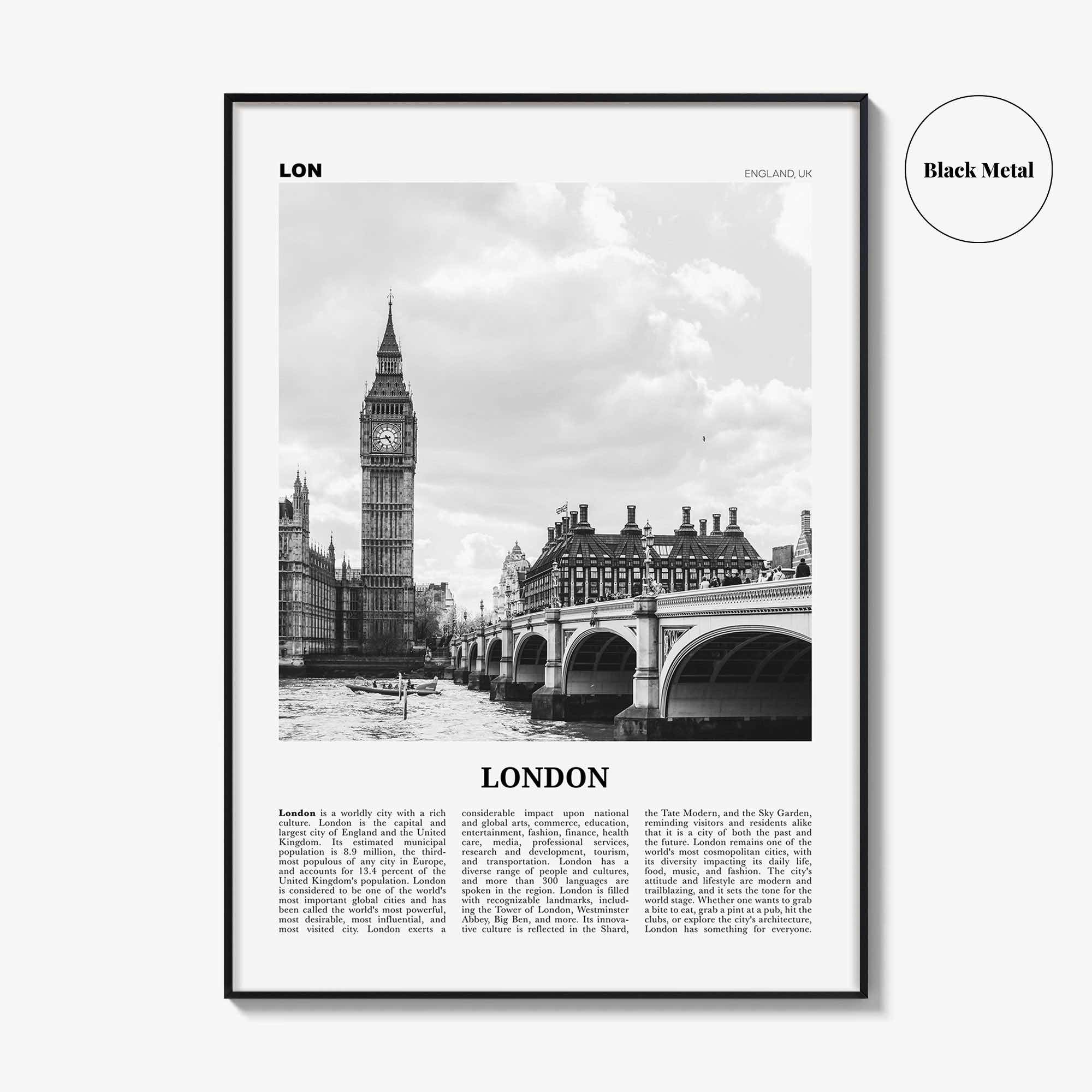 London Print Black and White No 1, London Wall Art, London Poster, London Photo, London Wall Decor, England, UK United Kingdom Europe