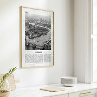 London Print Black and White No 2, London Wall Art, London Poster, London Photo, Tower Bridge, Elizabeth Tower, England, UK United Kingdom