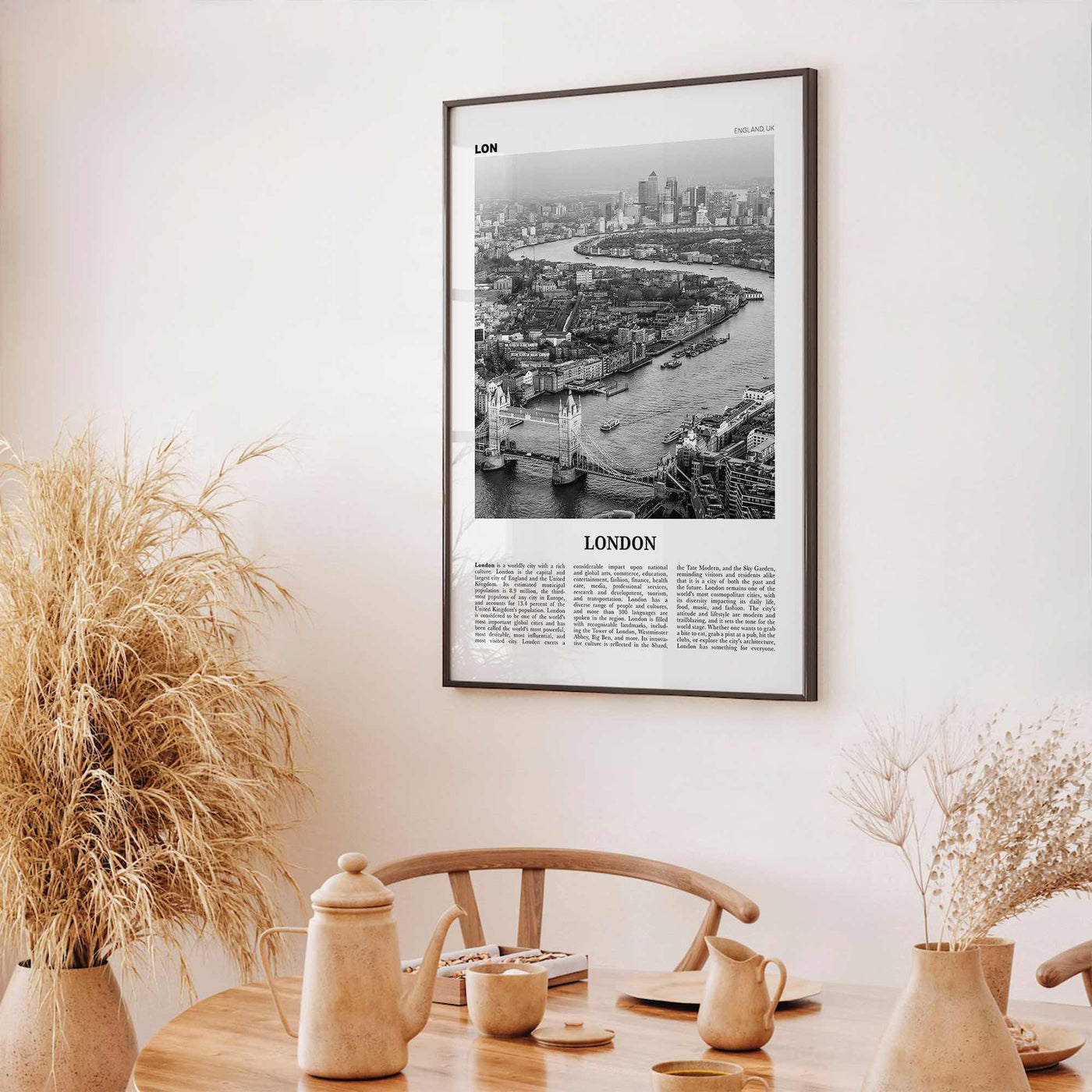 London Print Black and White No 2, London Wall Art, London Poster, London Photo, Tower Bridge, Elizabeth Tower, England, UK United Kingdom