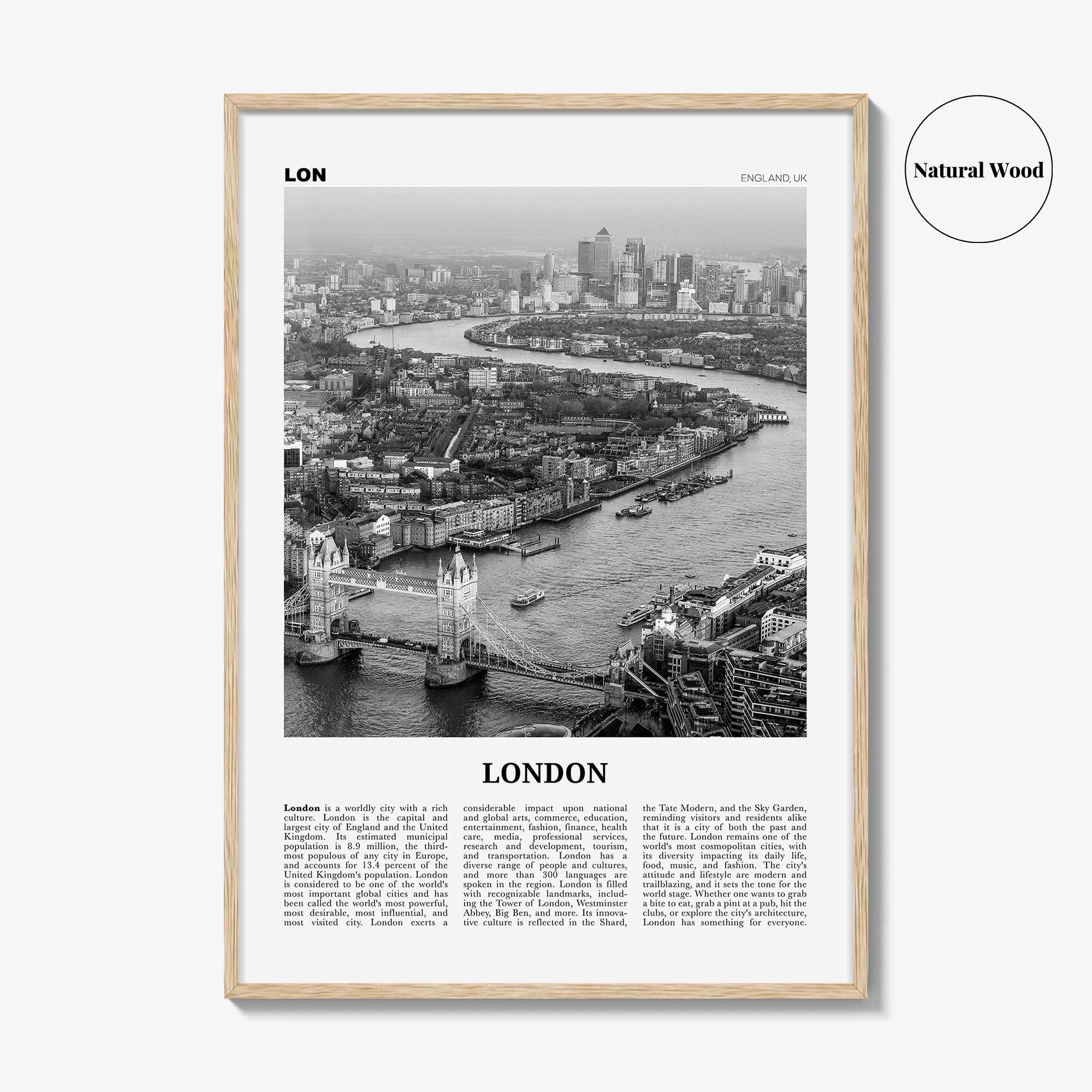 London Print Black and White No 2, London Wall Art, London Poster, London Photo, Tower Bridge, Elizabeth Tower, England, UK United Kingdom