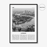 London Print Black and White No 2, London Wall Art, London Poster, London Photo, Tower Bridge, Elizabeth Tower, England, UK United Kingdom