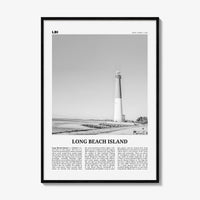 Long Beach Island Print Black and White, Long Beach Island Wall Art, Long Beach Island Poster, Long Beach Photo, New Jersey, USA