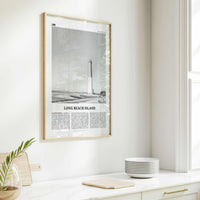 Long Beach Island Print Black and White, Long Beach Island Wall Art, Long Beach Island Poster, Long Beach Photo, New Jersey, USA