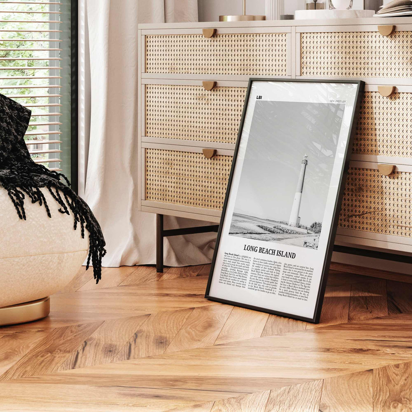 Long Beach Island Print Black and White, Long Beach Island Wall Art, Long Beach Island Poster, Long Beach Photo, New Jersey, USA