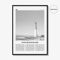 Long Beach Island Print Black and White, Long Beach Island Wall Art, Long Beach Island Poster, Long Beach Photo, New Jersey, USA