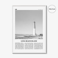 Long Beach Island Print Black and White, Long Beach Island Wall Art, Long Beach Island Poster, Long Beach Photo, New Jersey, USA