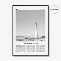 Long Beach Island Print Black and White, Long Beach Island Wall Art, Long Beach Island Poster, Long Beach Photo, New Jersey, USA