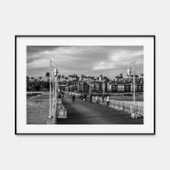 Long Beach Landscape B&W Poster