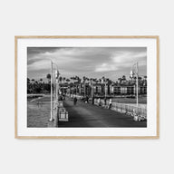 Long Beach Landscape B&W Poster