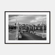 Long Beach Landscape B&W Poster