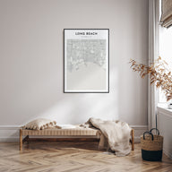 Long Beach Map Portrait Poster