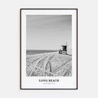 Long Beach Portrait B&W No 1 Poster