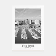 Long Beach Portrait B&W No 2 Poster