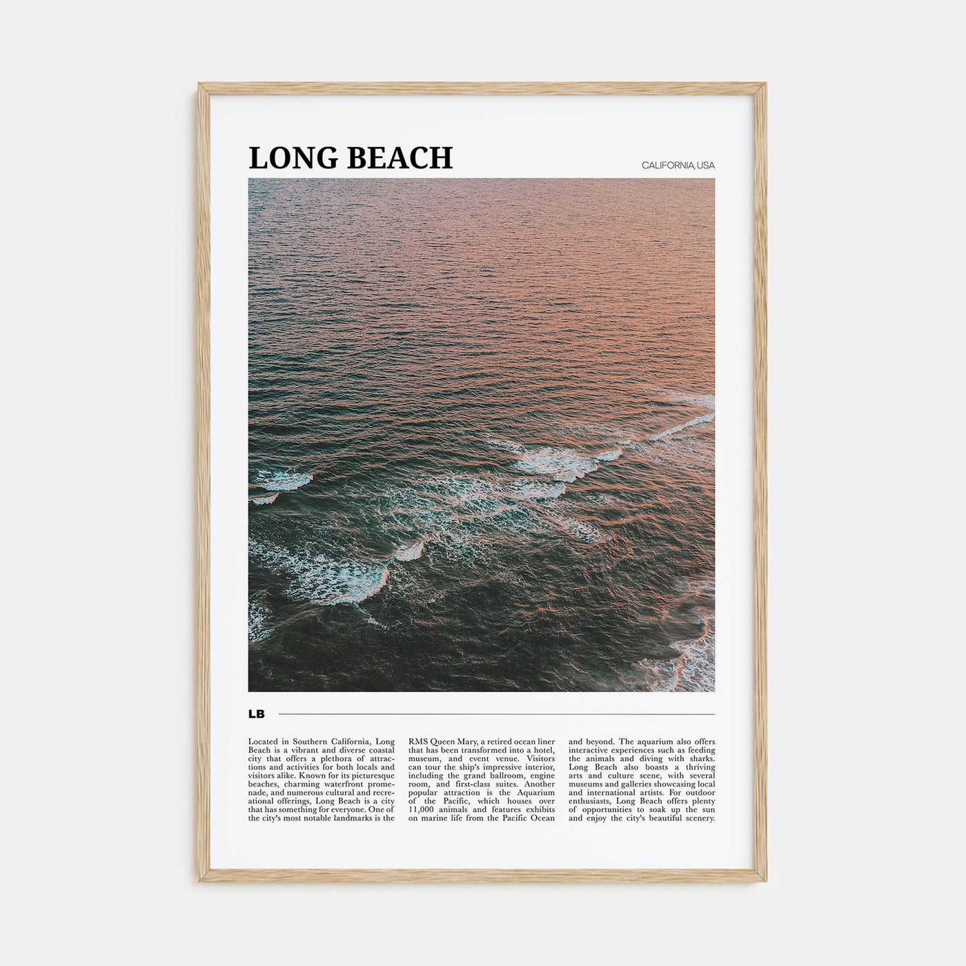 Long Beach Travel Color No 2 Poster