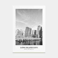 Long Island City Portrait B&W Poster