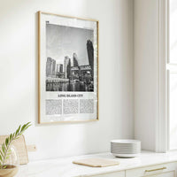 Long Island City Print Black and White, Long Island City Wall Art, Long Island City Poster, Long Island City Photo, Queens, New York, USA