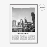 Long Island City Print Black and White, Long Island City Wall Art, Long Island City Poster, Long Island City Photo, Queens, New York, USA