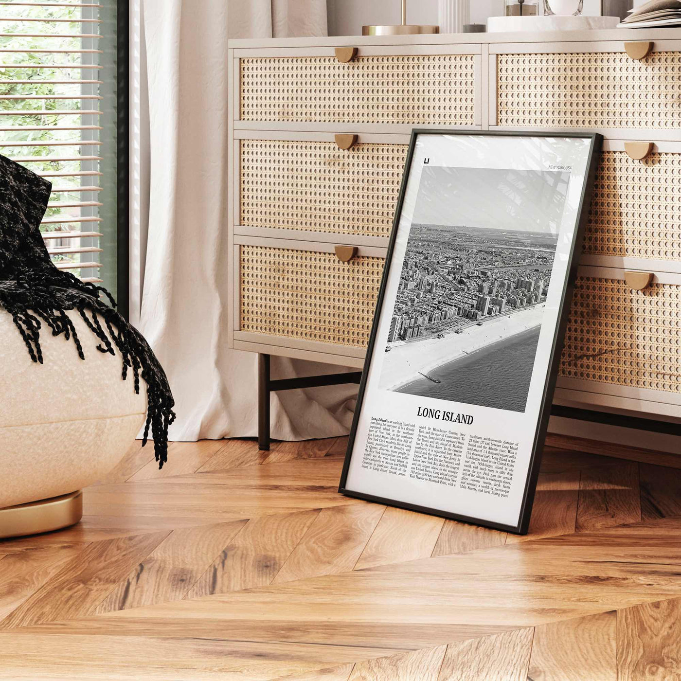 Long Island Print Black and White No 1, Long Island Wall Art, Long Island Poster, Long Island Photo, New York, USA, United States