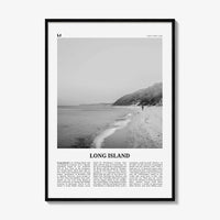 Long Island Print Black and White No 2, Long Island Wall Art, Long Island Poster, Long Island Photo, New York, USA, United States