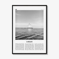 Lorain Print Black and White, Lorain Wall Art, Lorain Poster, Lorain Photo, Lorain Wall Décor, Lorain Map, Ohio, USA