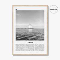 Lorain Print Black and White, Lorain Wall Art, Lorain Poster, Lorain Photo, Lorain Wall Décor, Lorain Map, Ohio, USA