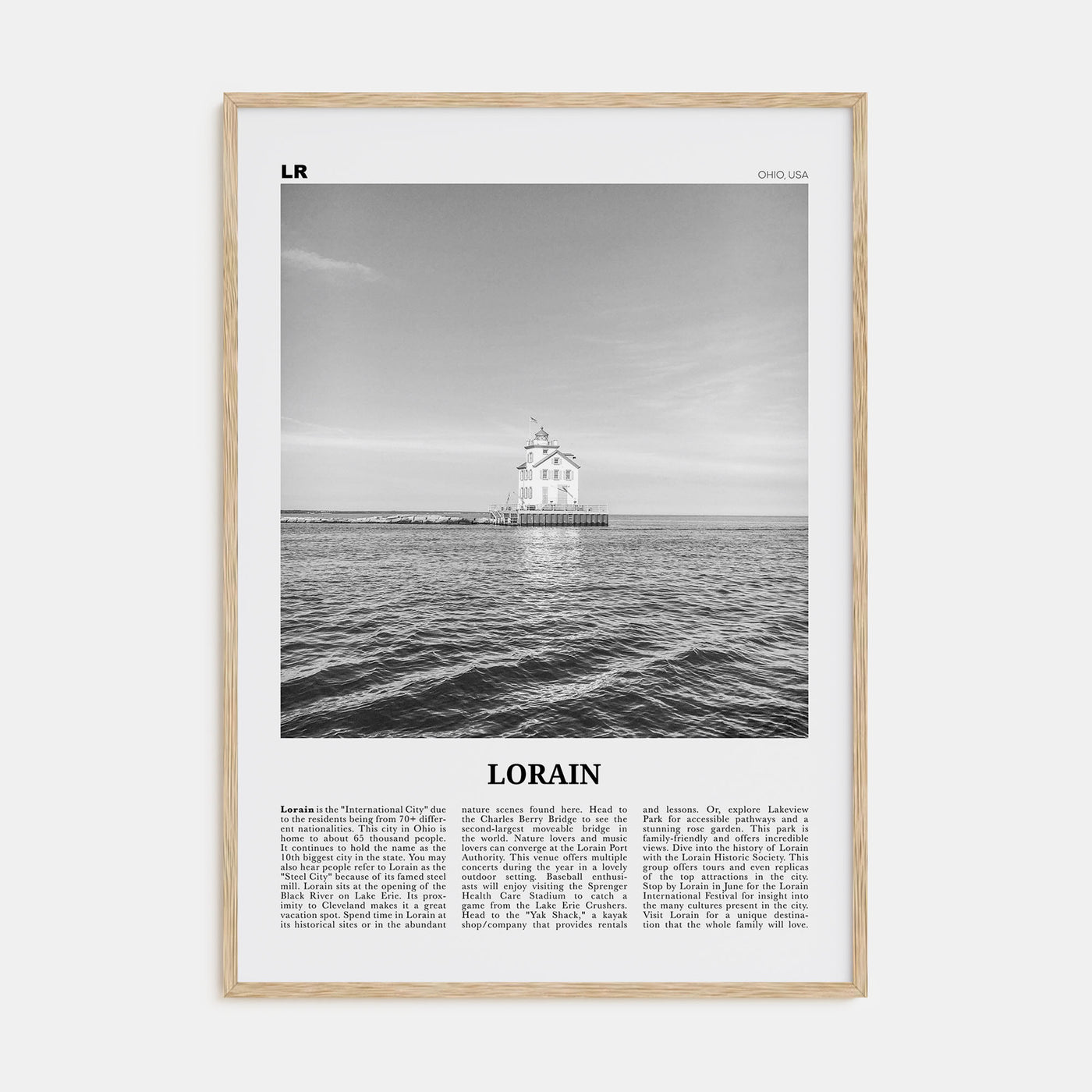 Lorain Travel B&W Poster