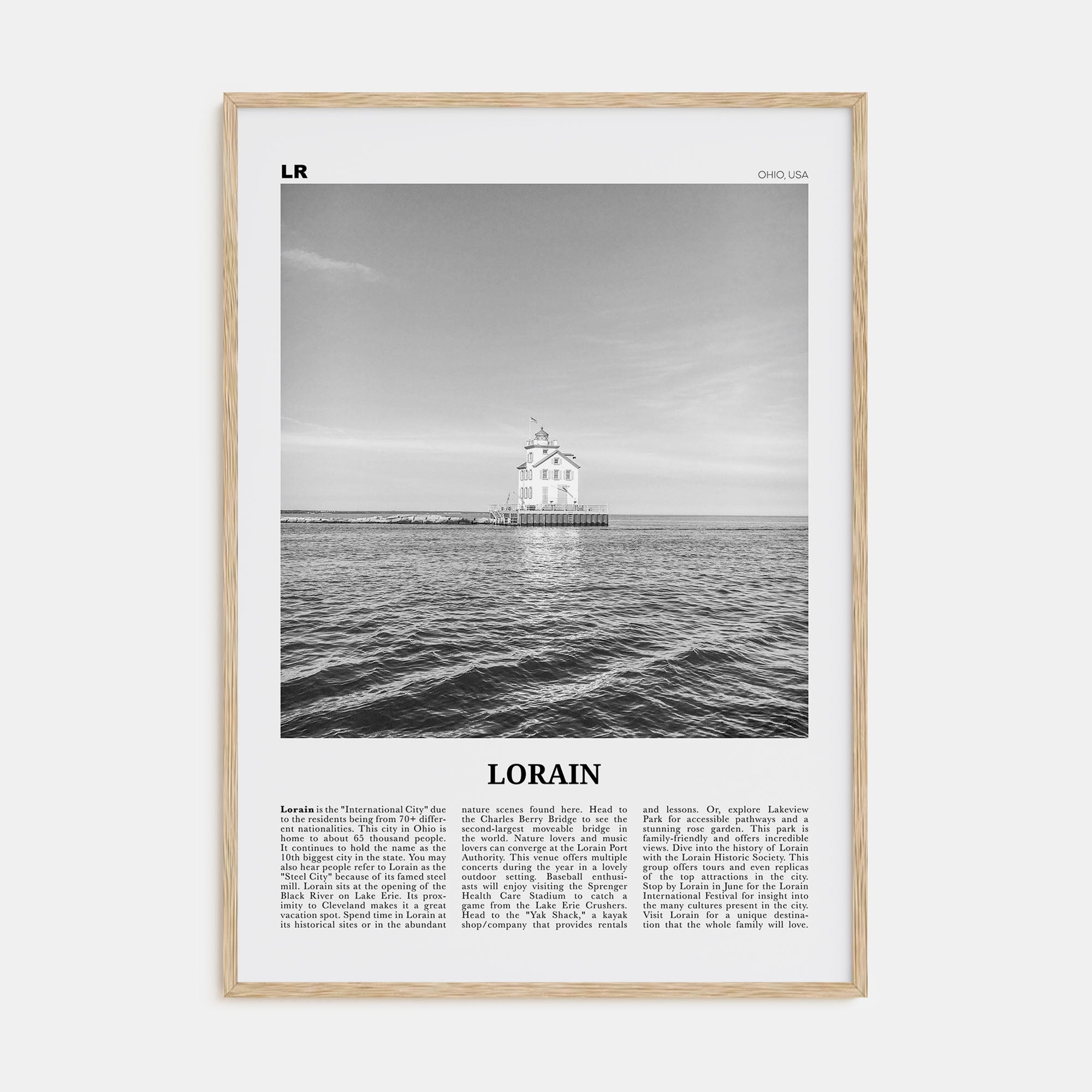 Lorain Travel B&W Poster