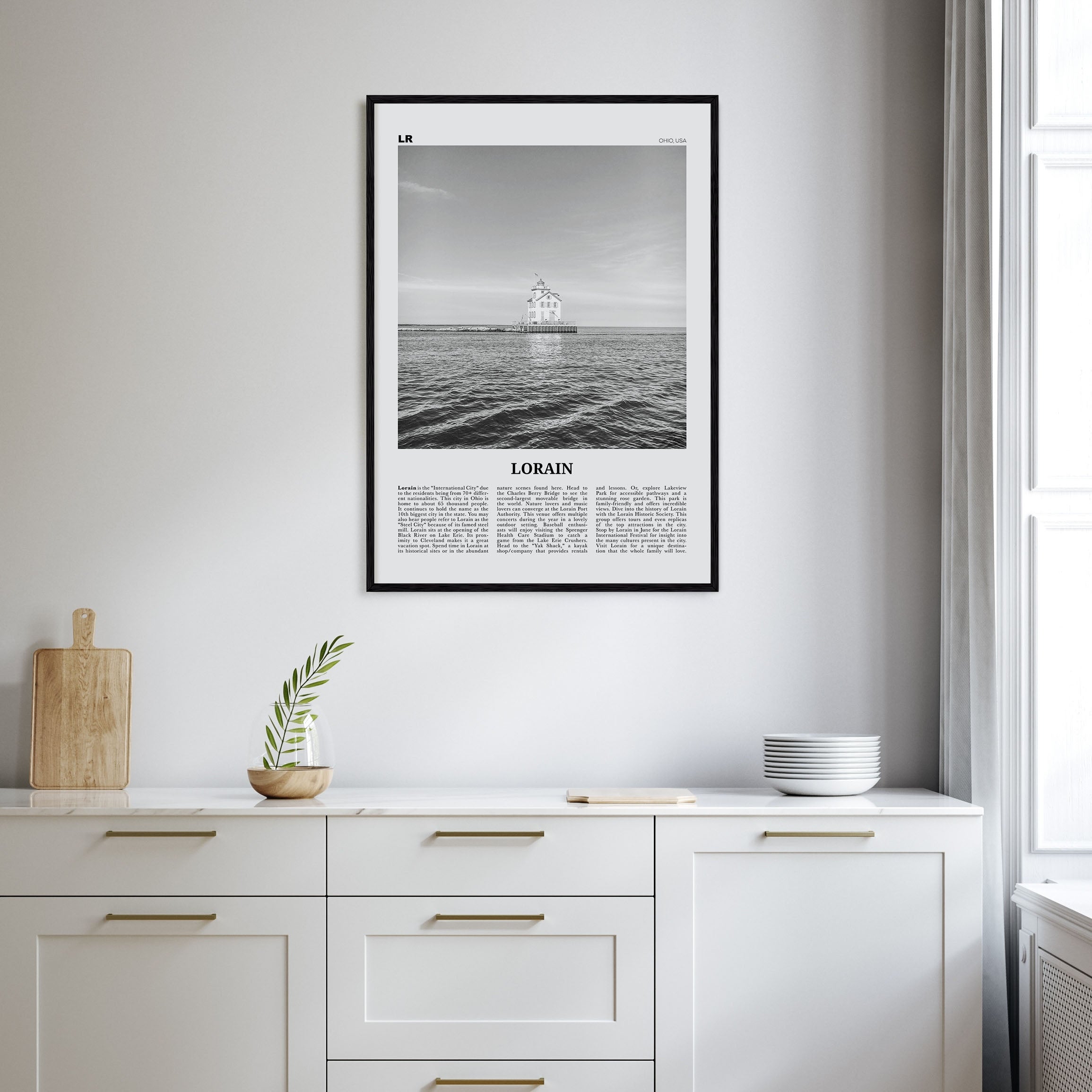 Lorain Travel B&W Poster