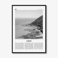 Lorne Print Black and White, Lorne Wall Art, Lorne Poster, Lorne Photo, Lorne Wall Décor, Victoria, Australia