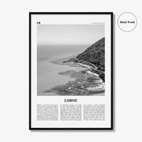 Lorne Print Black and White, Lorne Wall Art, Lorne Poster, Lorne Photo, Lorne Wall Décor, Victoria, Australia