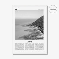 Lorne Print Black and White, Lorne Wall Art, Lorne Poster, Lorne Photo, Lorne Wall Décor, Victoria, Australia