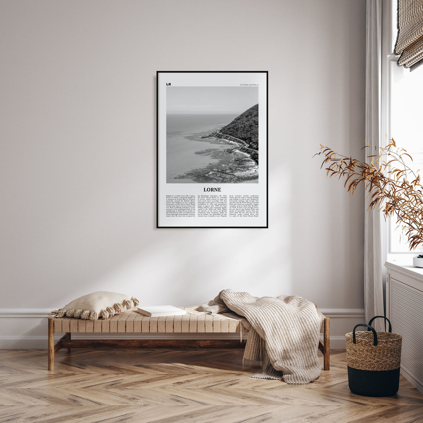Lorne Travel B&W Poster