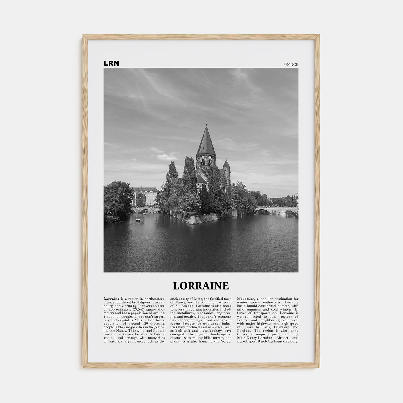 Lorraine Travel B&W Poster