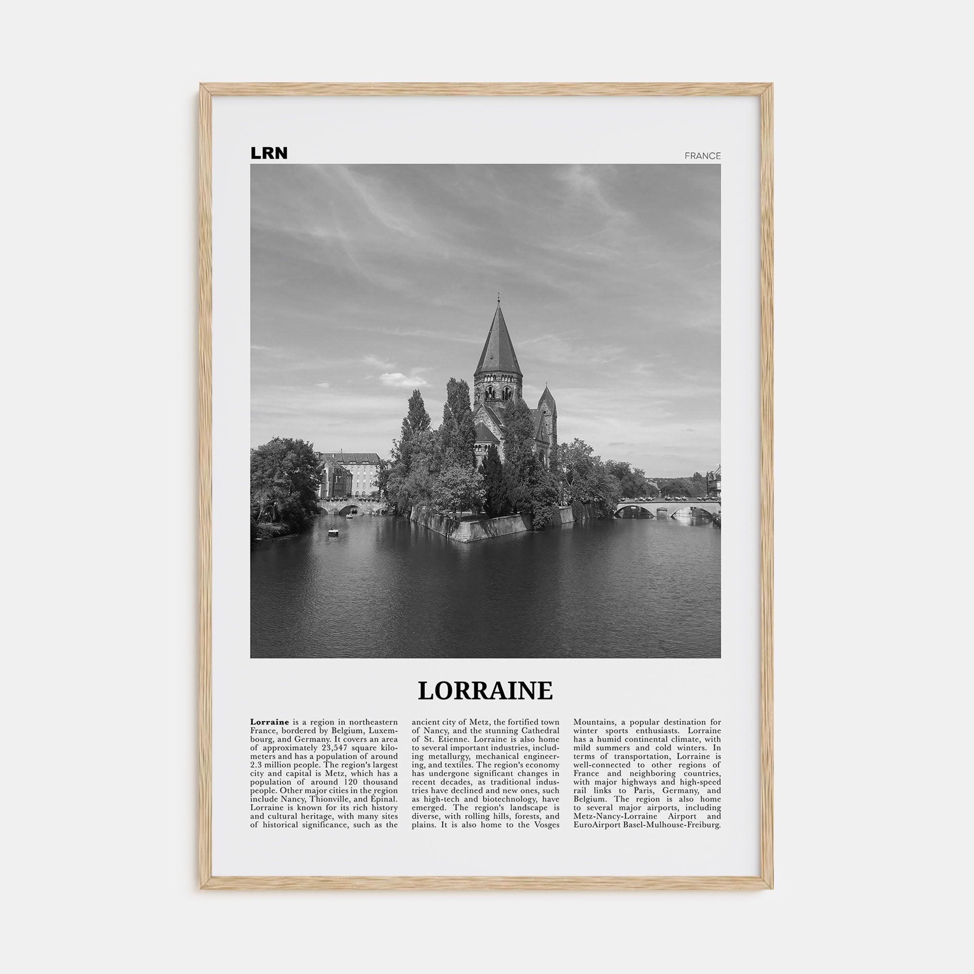 Lorraine Travel B&W Poster