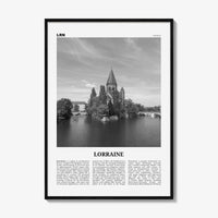 Lorraine Print Black and White, Lorraine Wall Art, Lorraine Poster, Lorraine Photo, Lorraine Wall Décor, Lorraine Map, France