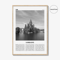 Lorraine Print Black and White, Lorraine Wall Art, Lorraine Poster, Lorraine Photo, Lorraine Wall Décor, Lorraine Map, France