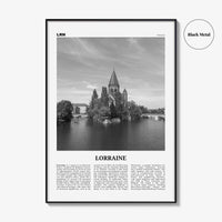 Lorraine Print Black and White, Lorraine Wall Art, Lorraine Poster, Lorraine Photo, Lorraine Wall Décor, Lorraine Map, France
