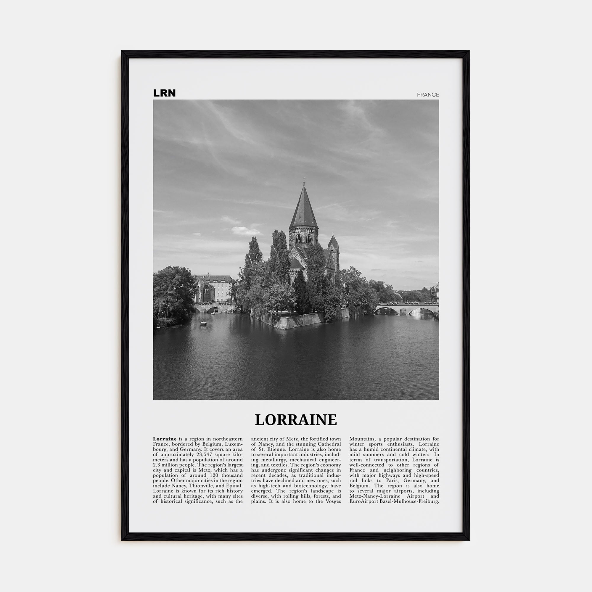 Lorraine Travel B&W Poster