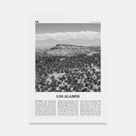 Los Alamos Travel B&W Poster