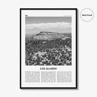 Los Alamos Print Black and White, Los Alamos Wall Art, Los Alamos Poster, Los Alamos Photo, Los Alamos Décor, Los Alamos Map, New Mexico USA