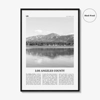 Los Angeles County Print Black and White, Los Angeles County Wall Art, Los Angeles Poster, Photo, Los Angeles Wall Décor, Los Angeles Map