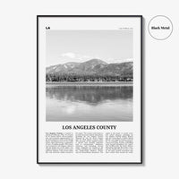Los Angeles County Print Black and White, Los Angeles County Wall Art, Los Angeles Poster, Photo, Los Angeles Wall Décor, Los Angeles Map