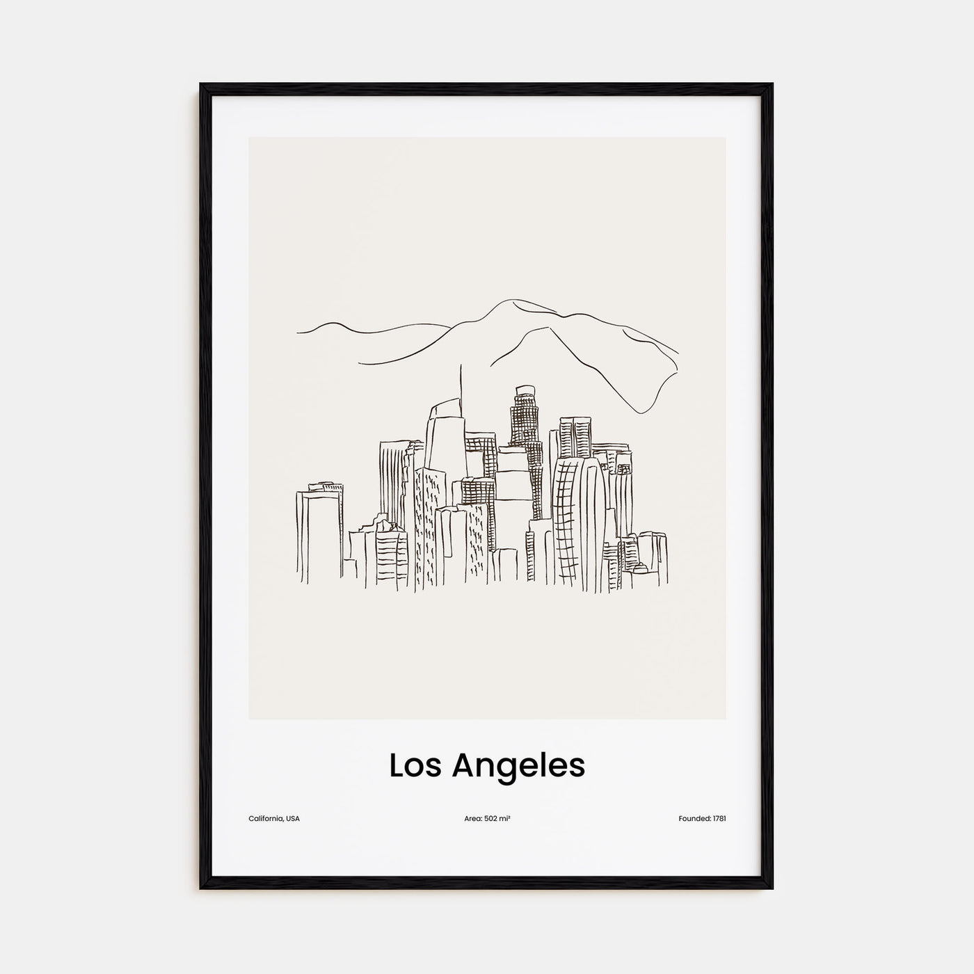 Los Angeles Drawn No 1 Poster