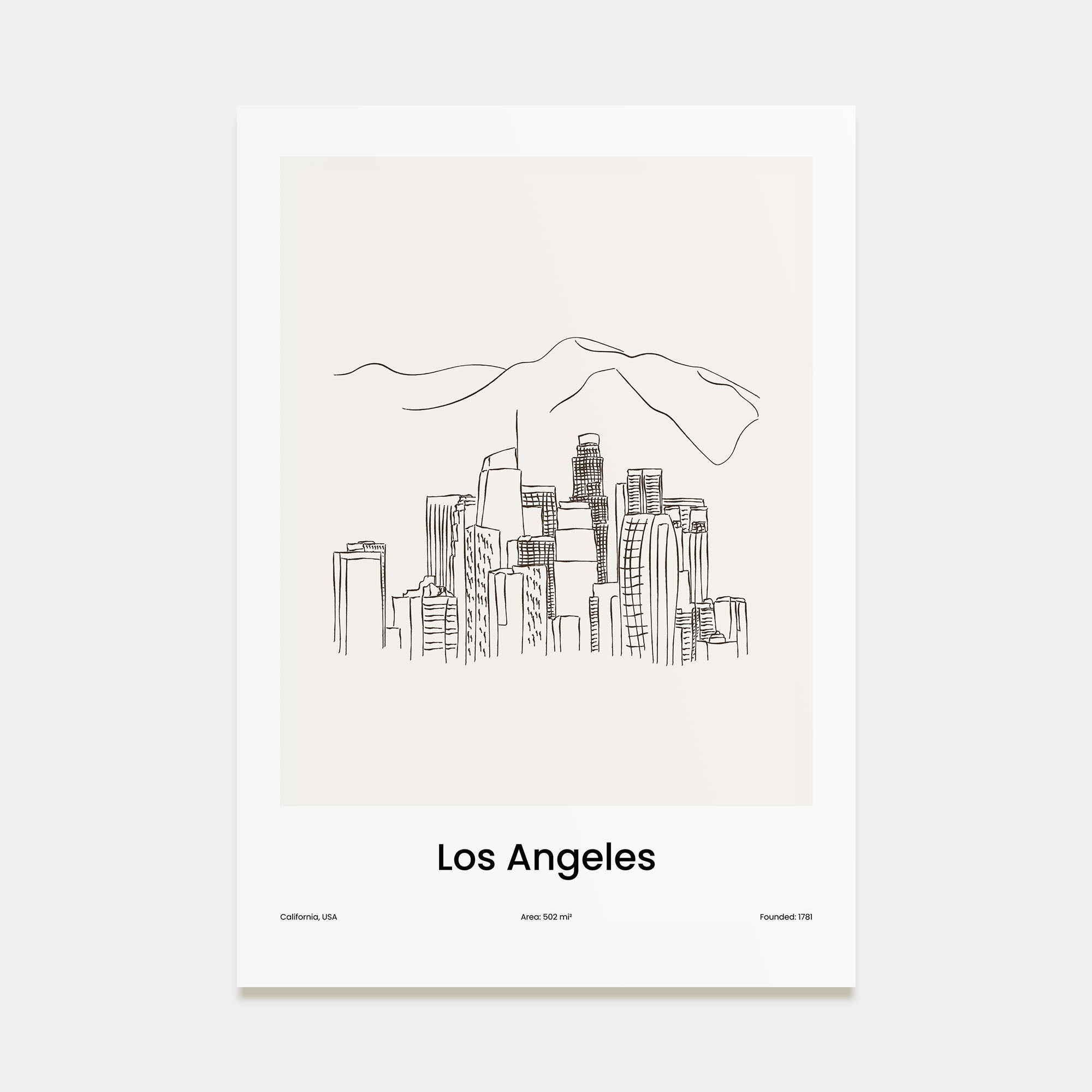 Los Angeles Drawn No 1 Poster