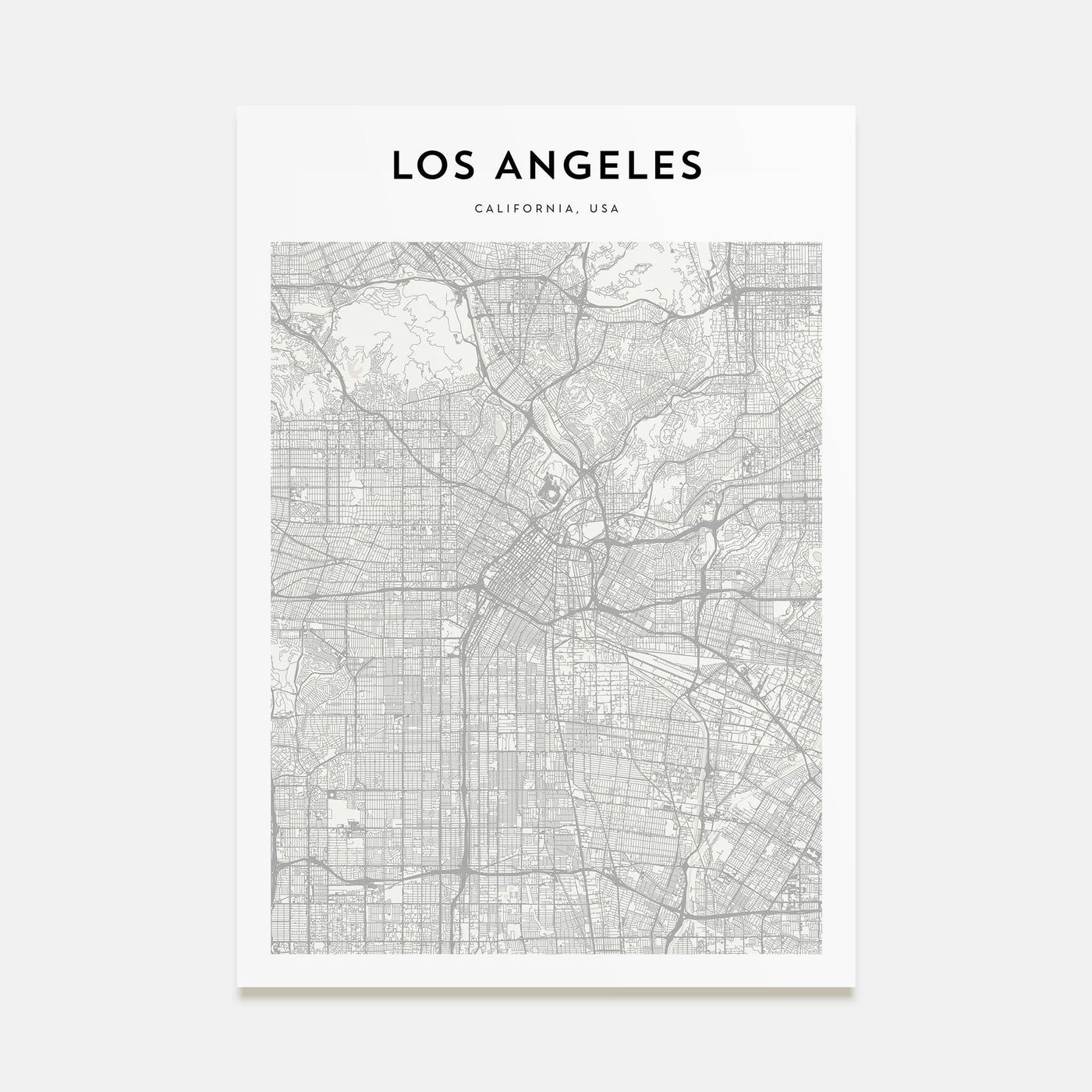 Los Angeles Map Portrait Poster