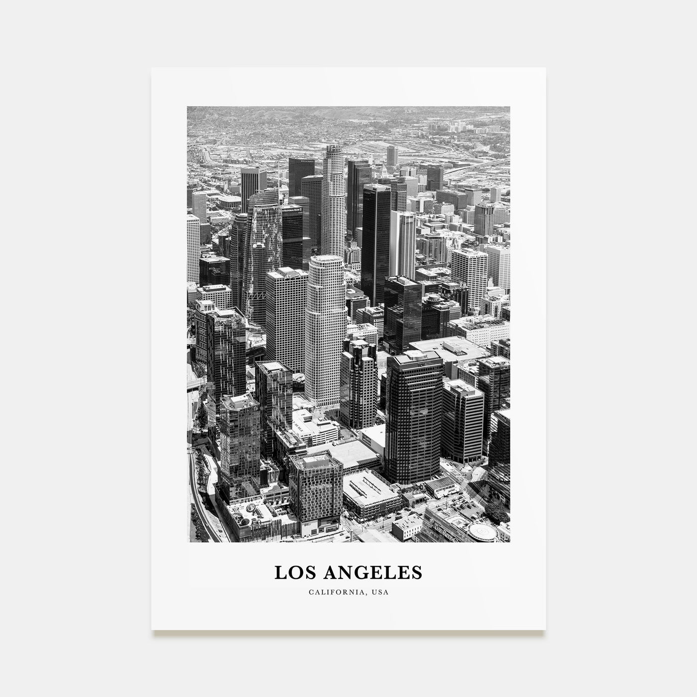 Los Angeles Portrait B&W No 1 Poster