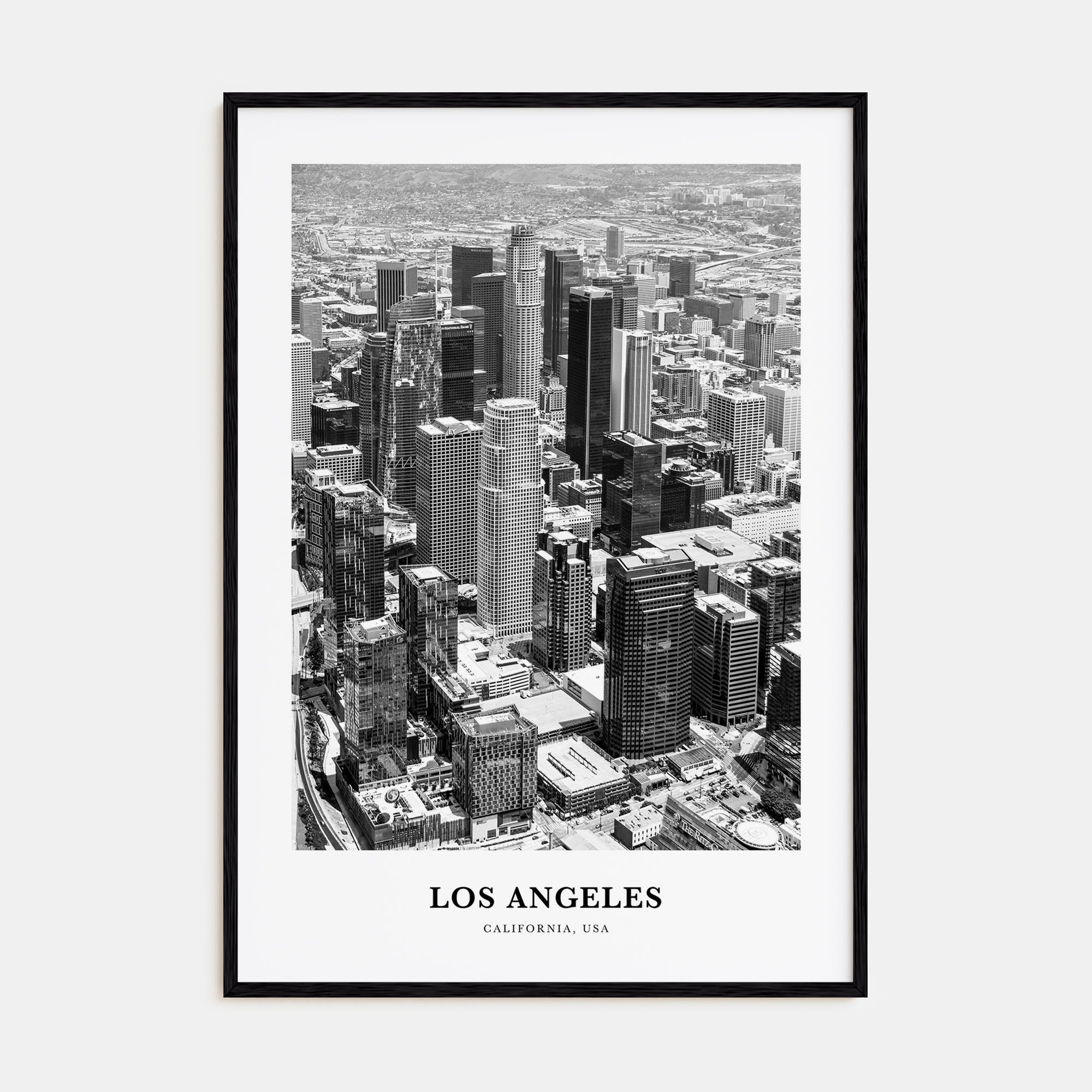Los Angeles Portrait B&W No 1 Poster